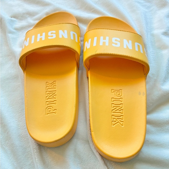 PINK Victoria's Secret Kids Yellow Sunshine Sandals - Picture 5 of 6